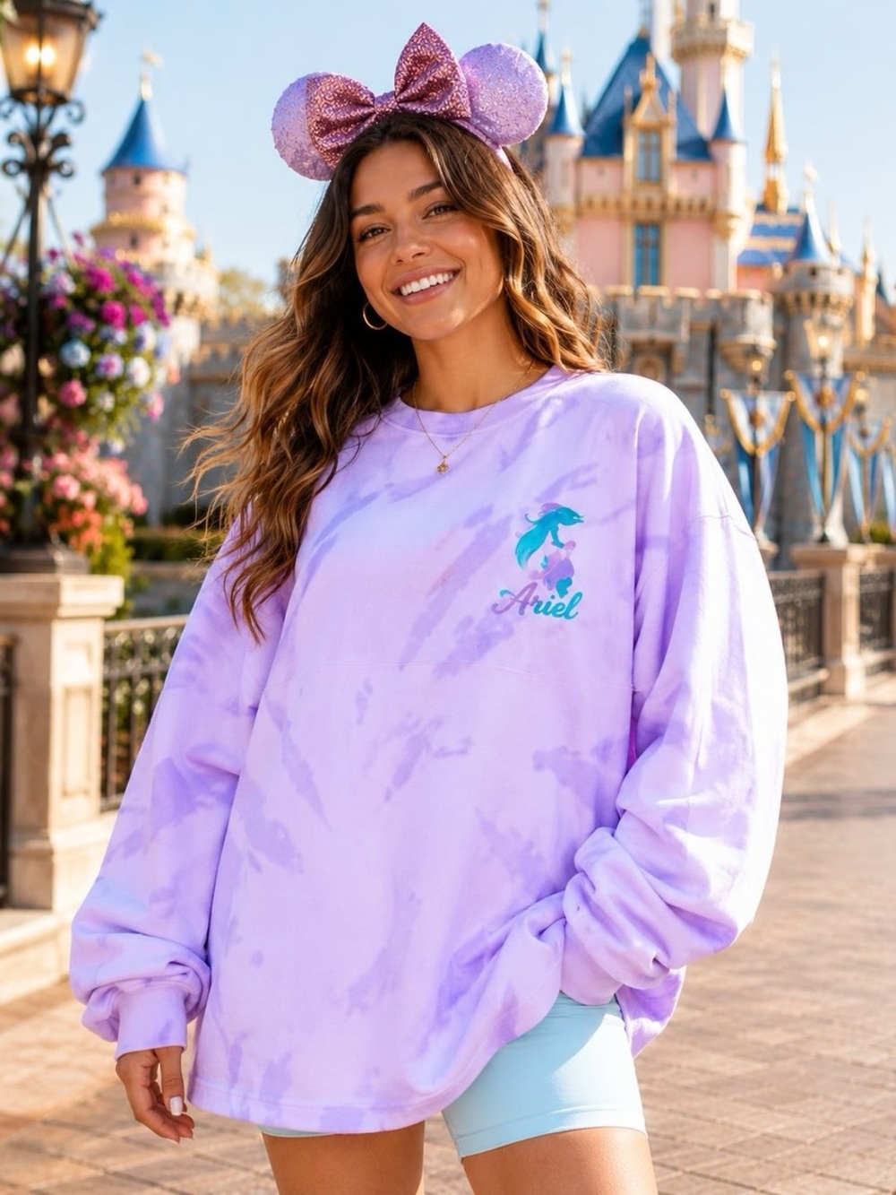Walt Disney Purple Tie Dye The Little Mermaid "Part of Your World, Size Small